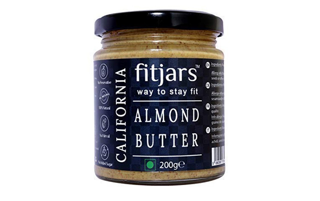 Fitjars California Almond Butter    Glass Jar  200 grams